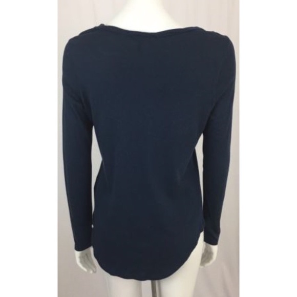 Ella Moss Semi Sheer Front Color Block Top Small - Picture 4 of 5